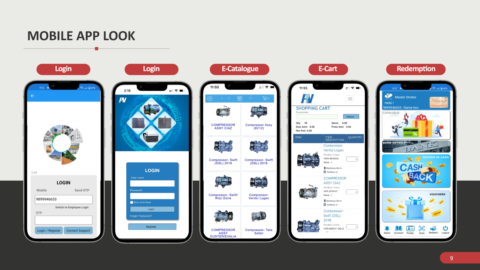 Lighten mobile app look